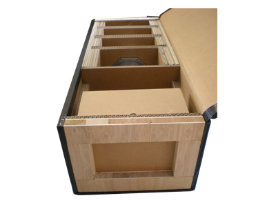 輸出用 強化ダンボール箱 木材と組み合わせ 重量物梱包材 ハイプル トライウォール