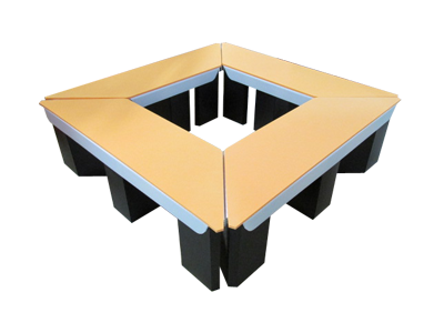 組み合わせベンチ 台形　長方形 いろいろな形状 クッション付き ツインコーン エフセルカバー