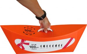 GLOW グロー 長岡 新潟 柿の種 贈答用 ギフトボックス 100周年 浪花屋製菓 元祖柿の種 ダンボール フレキソ印刷 組立箱 ピローケース